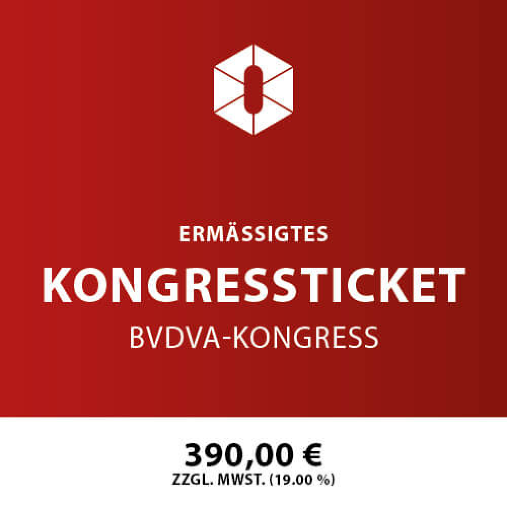 Ermäßigtes Kongressticket 2025 (BVDVA-Kongress)