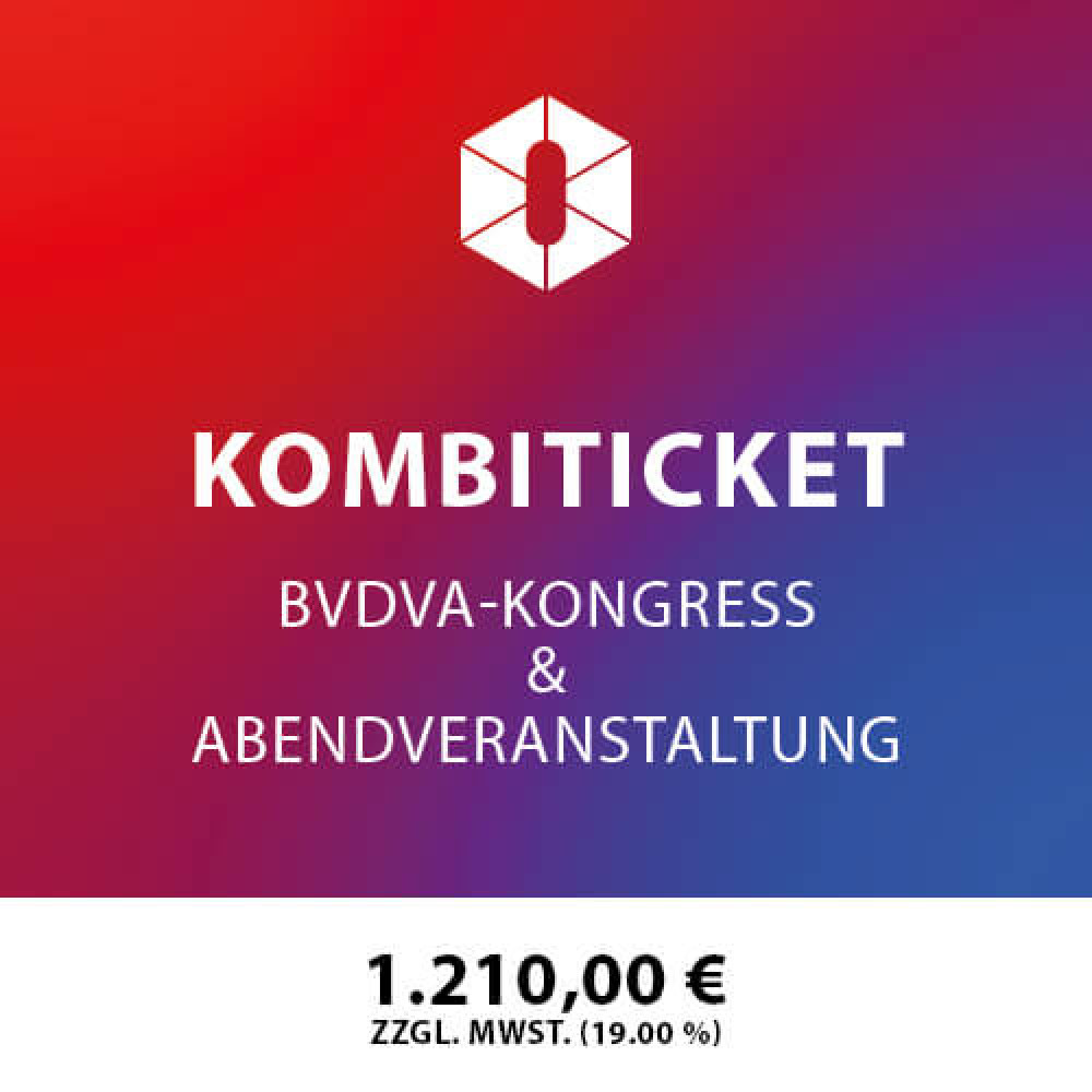 Kombiticket 2025 (BVDVA-Kongress + Abend-Event)