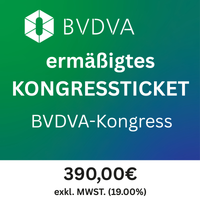 Ermäßigtes Kongressticket 2026 (BVDVA-Kongress)