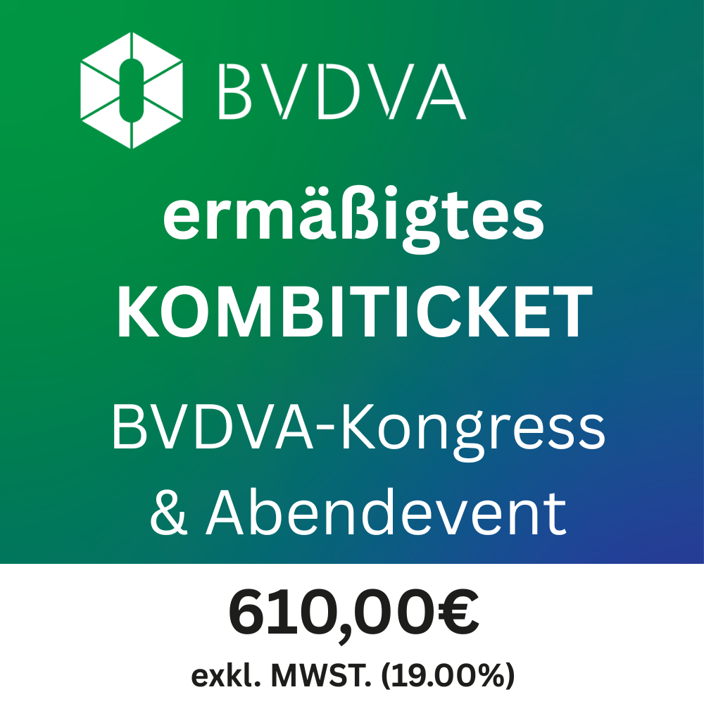 Ermäßigtes Kombiticket 2026 (BVDVA-Kongress + Abendevent)